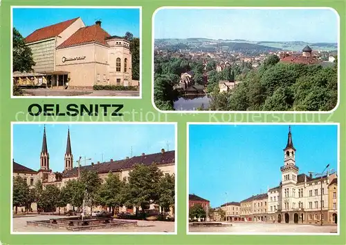 AK / Ansichtskarte Oelsnitz Vogtland Kulturhaus Teilansicht Ernst Thaelmann Platz Rathaus Kat. Oelsnitz Vogtland