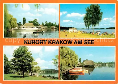 AK / Ansichtskarte Krakow See Krakower See Badestrand am Joernberg Promenade Kat. Krakow See