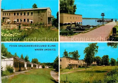 AK / Ansichtskarte Klink Waren FDGB Urlaubersiedlung an der Mueritz Mecklenburgische Seenplatte Kat. Klink Waren