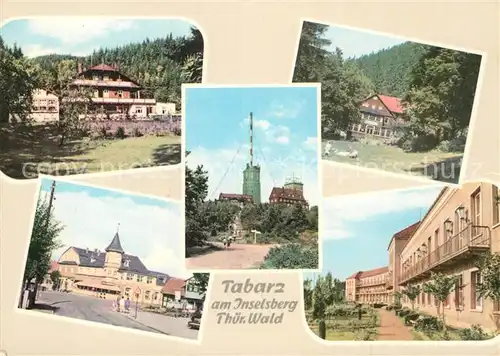 AK / Ansichtskarte Tabarz Teilansichten Grosser Inselsberg Sender Berggasthaus Kat. Tabarz Thueringer Wald