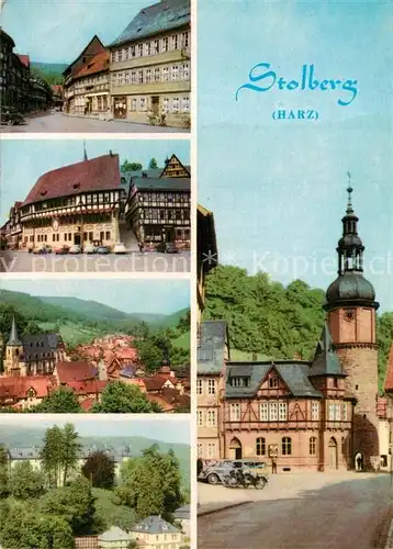 AK / Ansichtskarte Stolberg Harz Teilansichten mit Kirche Kat. Stolberg Harz