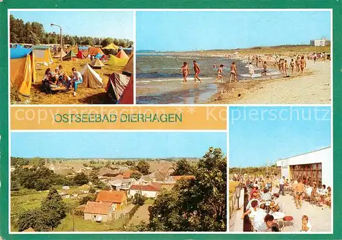 AK / Ansichtskarte Dierhagen Ostseebad Campingplatz Strand HO Gaststaette Strandhalle Kat. Dierhagen Ostseebad