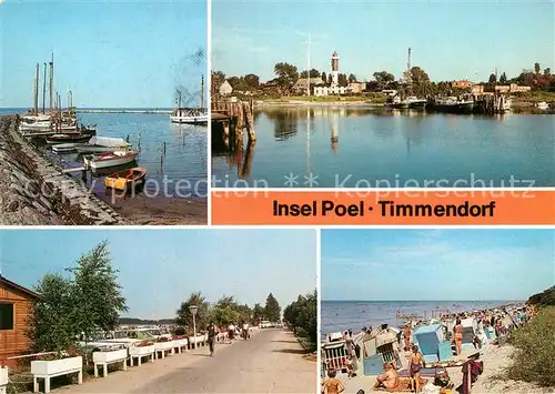 AK / Ansichtskarte Timmendorf Insel Poel Hafen Strandpromenade Strand Kat. Insel Poel