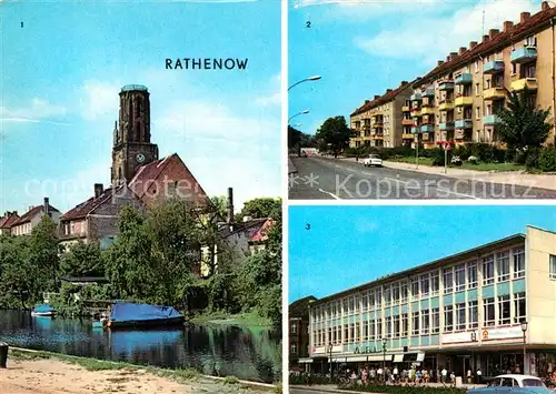 AK / Ansichtskarte Rathenow Havel am Schleusenweg Leninallee Kaufhaus Magnet Kat. Rathenow