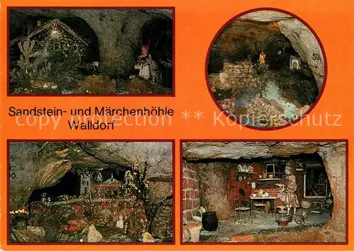 AK / Ansichtskarte Walldorf Meiningen Sandstein und Maerchenhoehle Rotkaeppchen Froschkoenig Dornroeschen Aschenputtel Kat. Walldorf Meiningen