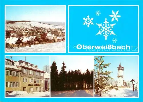 AK / Ansichtskarte Oberweissbach Teilansichten Erholungsort im Winter Aussichtsturm Kat. Oberweissbach