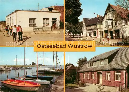 AK / Ansichtskarte Wustrow Ostseebad Fischlandcafe Teilansicht Seglerhafen Kurverwaltung Kat. Ostseebad Wustrow