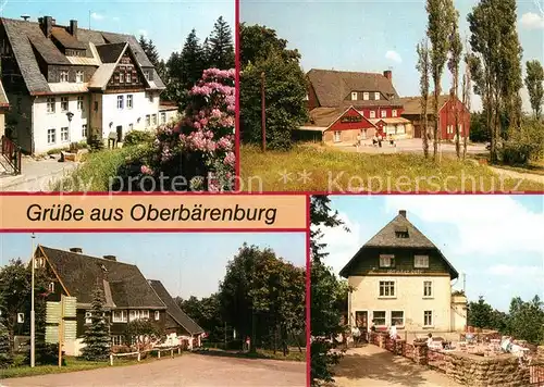 AK / Ansichtskarte Oberbaerenburg Baerenburg FDGB Erholungsheim HO Hotel Gaststaette Wieseneck Klause FDGB Urlaubercafe