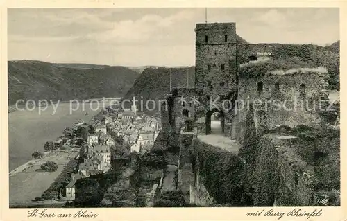 AK / Ansichtskarte St Goar Rhein mit Burg Rheinfels Kat. Sankt Goar