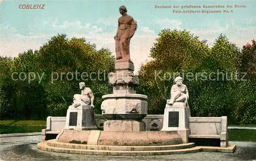 AK / Ansichtskarte Koblenz Rhein Denkmal der gefallenen Kameraden Kat. Koblenz
