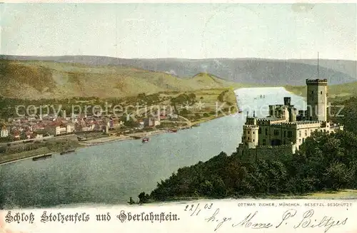 AK / Ansichtskarte Oberlahnstein Burg Stolzenfels  Kat. Lahnstein