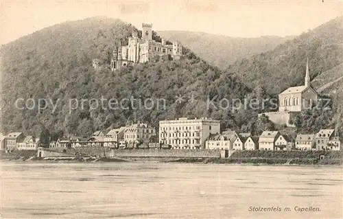 AK / Ansichtskarte Oberlahnstein Schloss Stolzenfels mit Capellen Kat. Lahnstein