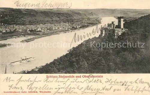 AK / Ansichtskarte Oberlahnstein Schloss Stolzenfels mit Rhein Kat. Lahnstein