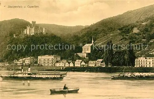 AK / Ansichtskarte Oberlahnstein Schloss Stolzenfels mit Capellen Kat. Lahnstein