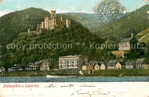 AK / Ansichtskarte Oberlahnstein Schloss Stolzenfels mit Capellen Kat. Lahnstein