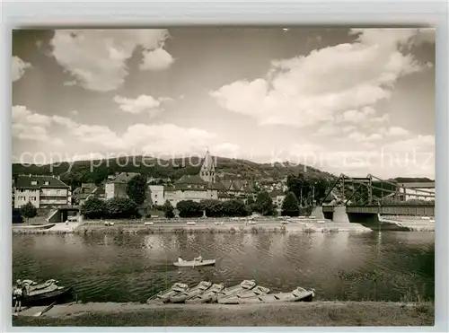 AK / Ansichtskarte Nassau Bad Panorama Bootsanlegestelle Kat. Nassau Lahn