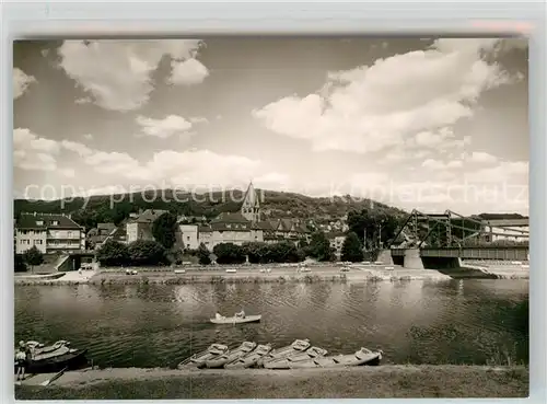 AK / Ansichtskarte Nassau Bad Bootsanlegestelle Panorama Kat. Nassau Lahn