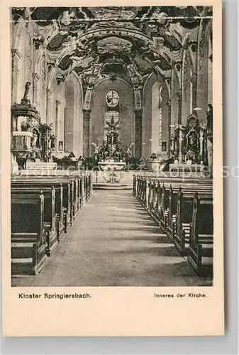 AK / Ansichtskarte Springiersbach Inneres der Kirche Kat. Bengel
