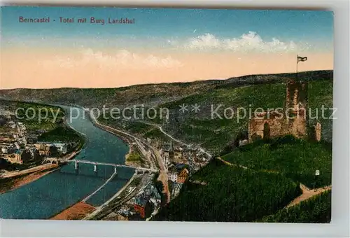 AK / Ansichtskarte Bernkastel Kues Totalansicht mit Burg Landshut Kat. Bernkastel Kues