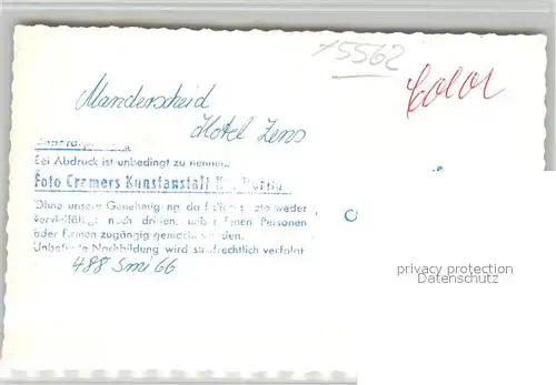 AK / Ansichtskarte Manderscheid Eifel Hotel Zens Speiseraum Kat. Manderscheid