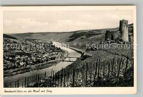 AK / Ansichtskarte Bernkastel Kues Teilansicht Burgruine Landshut Kat. Bernkastel Kues