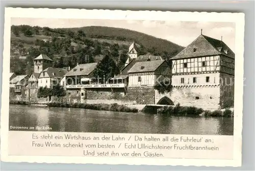 AK / Ansichtskarte Dausenau Altes Wirtshaus an der Lahn Kat. Dausenau