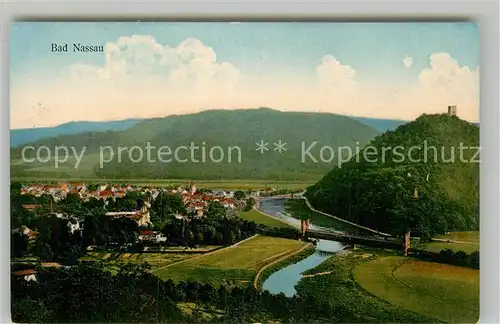 AK / Ansichtskarte Bad Nassau Panorama Burgberg Kat. Nassau Lahn