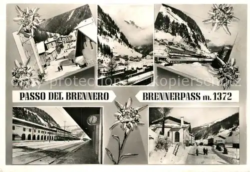 AK / Ansichtskarte Brennerpass Winterpanorama Bahnhof Alpenpass Kat. Italien