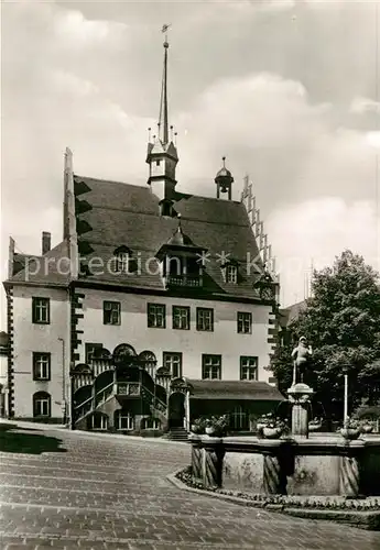 AK / Ansichtskarte Poessneck Rathaus Historisches Gebaeude Chronik Kat. Poessneck
