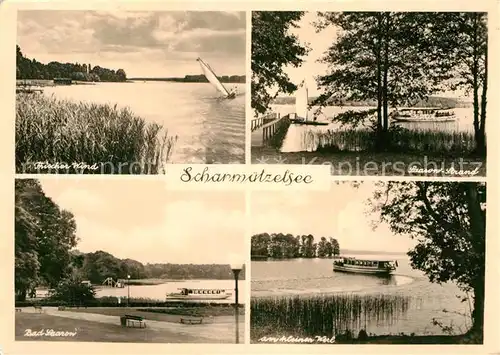 AK / Ansichtskarte Scharmuetzelsee Frischer Wind Segeln Strand Kleiner Werl Ausflugsdampfer Kat. Bad Saarow