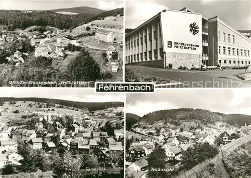 AK / Ansichtskarte Fehrenbach Thueringer Wald Stadtpanorama Erholungsheim Fritz Sattler Kat. Masserberg