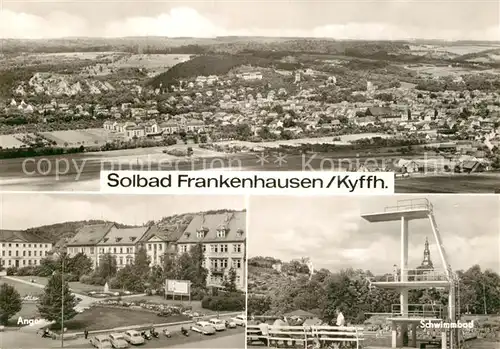 AK / Ansichtskarte Bad Frankenhausen Panorama Anger Schwimmbad Freibad Sprungturm Kat. Bad Frankenhausen