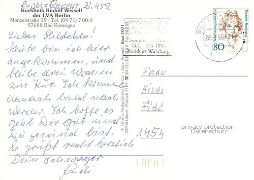 AK / Ansichtskarte Bad Kissingen Kurklinik Rudolf Wissell  Kat. Bad Kissingen