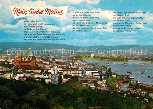 AK / Ansichtskarte Mainz Rhein Lied Mein liebes Mainz 