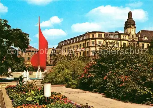 AK / Ansichtskarte Halle Saale Fahnenmonument Flamme der Revolution Kat. Halle