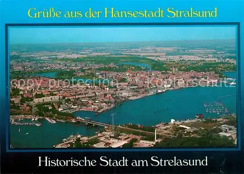 AK / Ansichtskarte Stralsund Mecklenburg Vorpommern Fliegeraufnahme Kat. Stralsund