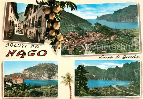 AK / Ansichtskarte Nago Lago di Garda Fliegeraufnahmen Ortspartie  Kat. Italien