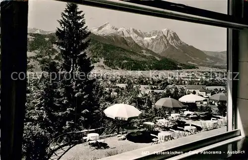 AK / Ansichtskarte Partenkirchen Cafe Panorama Ausblick zu den Alpen Kat. Garmisch Partenkirchen