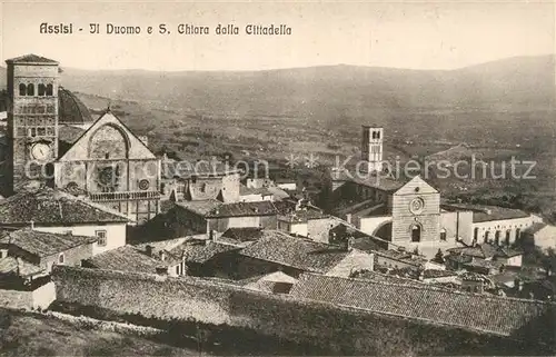 AK / Ansichtskarte Assisi Umbria Il Duomo e Santa Chiara dall Cittadella Kat. Assisi