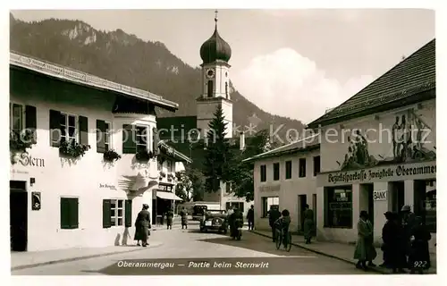 AK / Ansichtskarte Oberammergau Partie beim Sternwirt Kirche Kat. Oberammergau