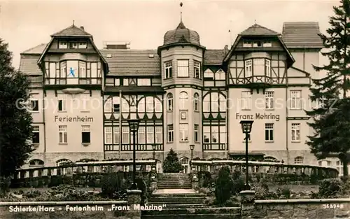 AK / Ansichtskarte Schierke Harz Ferienheim Franz Mehring  Kat. Schierke Brocken