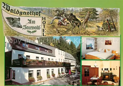 AK / Ansichtskarte Tannenberg Erzgebirge Waldgasthof Hotel Am Sauwald Kat. Tannenberg Erzgebirge