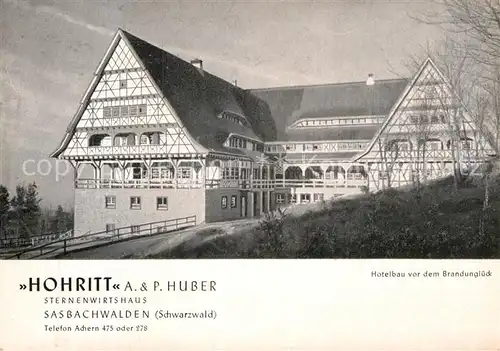 AK / Ansichtskarte Sasbachwalden Hohritt Sternenwirtshaus Kat. Sasbachwalden