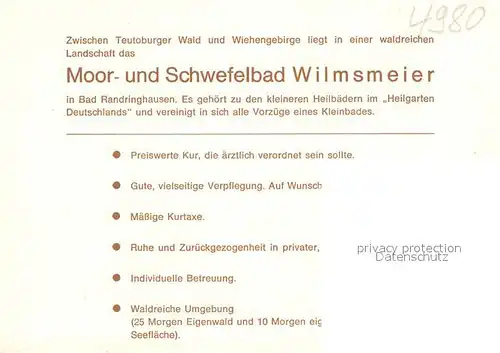 AK / Ansichtskarte Bad Randringhausen Kurhaus Wilmsmeier  Kat. Buende