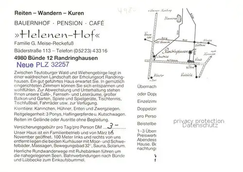 AK / Ansichtskarte Bad Randringhausen Cafe Helenen Hof Kat. Buende