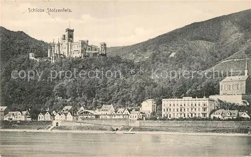AK / Ansichtskarte Stolzenfels Schloss Stolzenfels und Capellen Kat. Koblenz Rhein