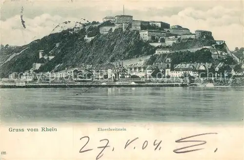 AK / Ansichtskarte Koblenz Rhein Festung Ehrenbreitstein Kat. Koblenz