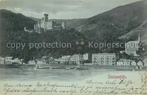 AK / Ansichtskarte Stolzenfels Schloss Stolzenfels und Capellen Kat. Koblenz Rhein