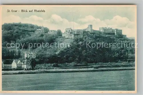 AK / Ansichtskarte St Goar Rhein mit Schloss Rheinfels Kat. Sankt Goar