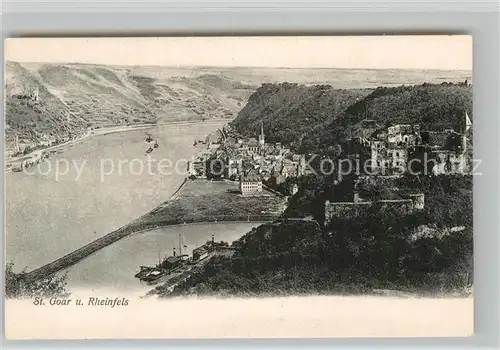 AK / Ansichtskarte St Goar Rhein mit Ruine Rheinfels Kat. Sankt Goar